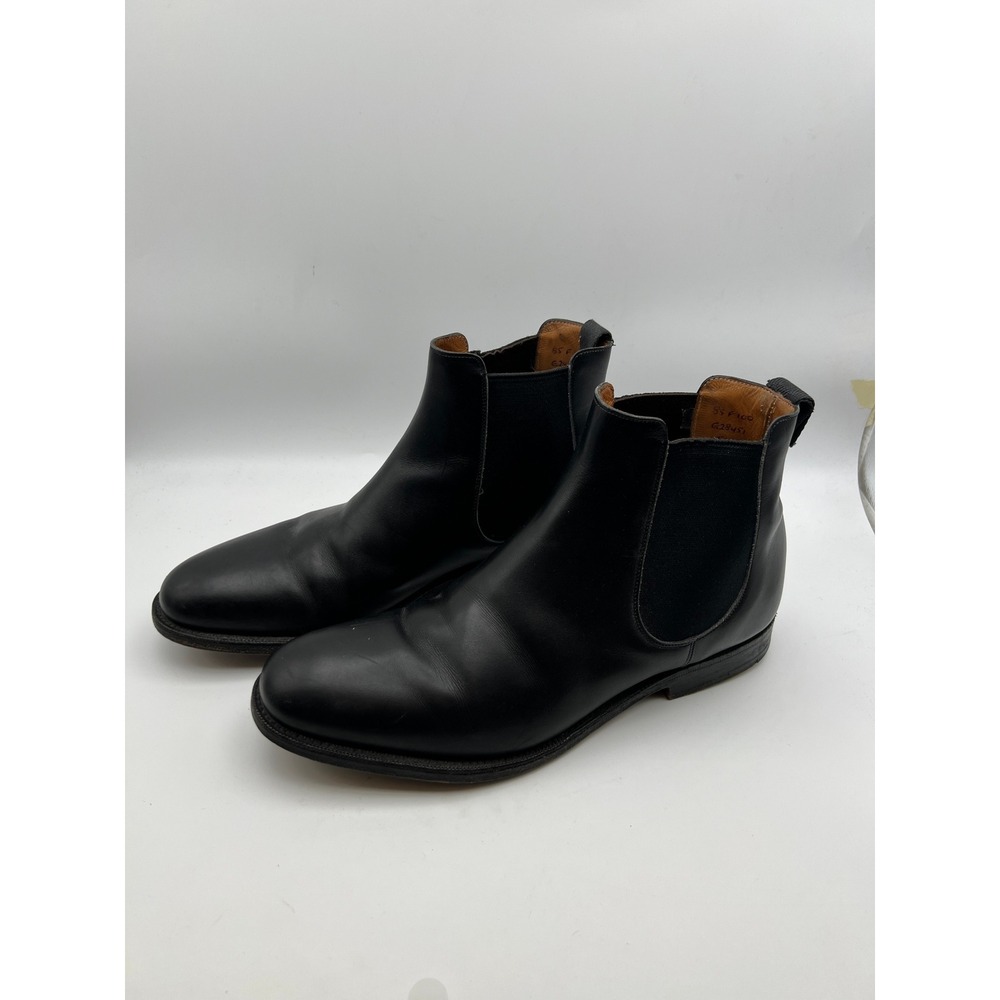 Church's Amberley Black Leather Chelsea Boots Mens 8.5 F Custom Grade England